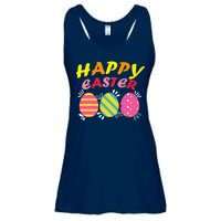 Happy Easter Eggs Ladies Essential Flowy Tank