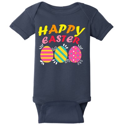 Happy Easter Eggs Baby Bodysuit