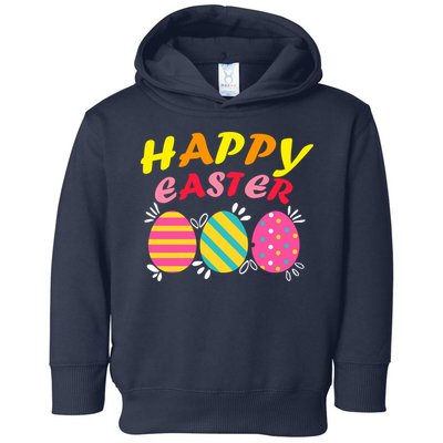 Happy Easter Eggs Toddler Hoodie