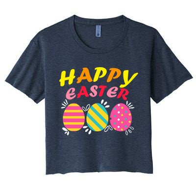 Happy Easter Eggs Crop Top