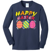 Happy Easter Eggs Kids Long Sleeve Shirt