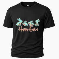 Happy Easter Flower Bunnies Cooling Performance Crew T-Shirt