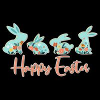 Happy Easter Flower Bunnies Cooling Performance Crew T-Shirt