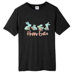 Happy Easter Flower Bunnies Tall Fusion ChromaSoft Performance T-Shirt