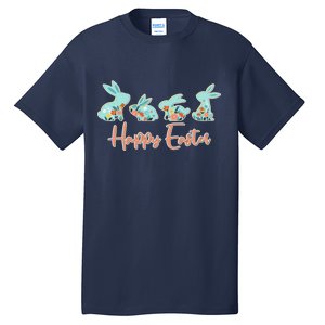 Happy Easter Flower Bunnies Tall T-Shirt