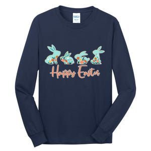 Happy Easter Flower Bunnies Tall Long Sleeve T-Shirt