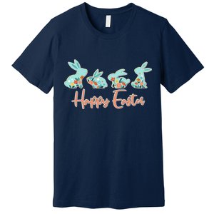 Happy Easter Flower Bunnies Premium T-Shirt