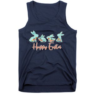 Happy Easter Flower Bunnies Tank Top