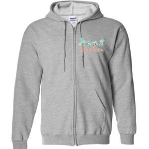 Happy Easter Flower Bunnies Full Zip Hoodie