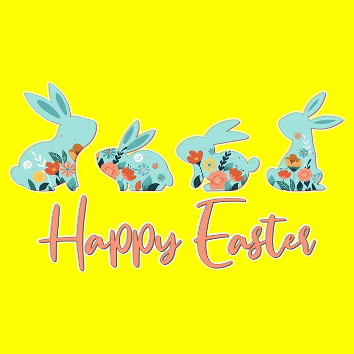 Happy Easter Flower Bunnies 11oz C Handle Ceramic Mug