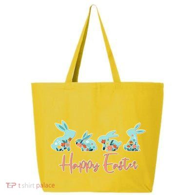 Happy Easter Flower Bunnies 25L Jumbo Tote