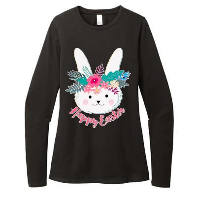 Happy Easter Flower Bunny Womens CVC Long Sleeve Shirt