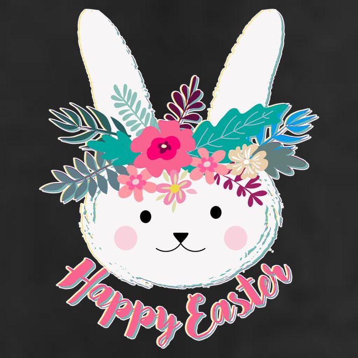 Happy Easter Flower Bunny Hat