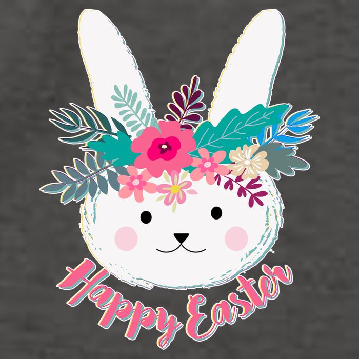 Happy Easter Flower Bunny Vector Backpack