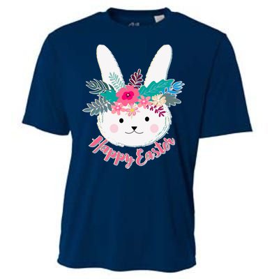 Happy Easter Flower Bunny Cooling Performance Crew T-Shirt