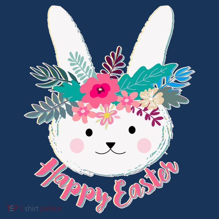 Happy Easter Flower Bunny 7-Panel Snapback Hat