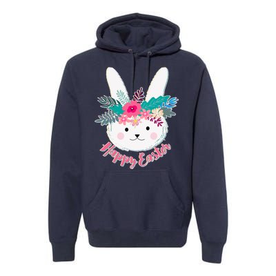 Happy Easter Flower Bunny Premium Hoodie