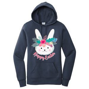 Happy Easter Flower Bunny Women's Pullover Hoodie