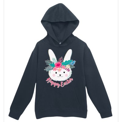 Happy Easter Flower Bunny Urban Pullover Hoodie