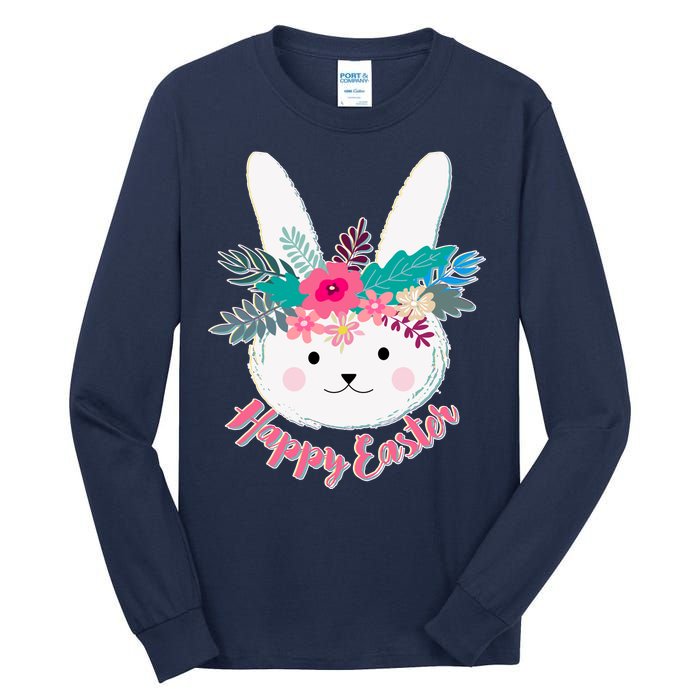 Happy Easter Flower Bunny Tall Long Sleeve T-Shirt