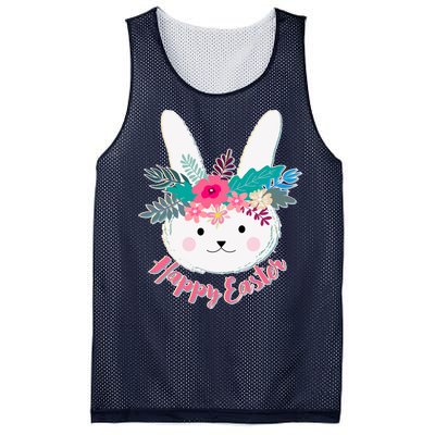 Happy Easter Flower Bunny Mesh Reversible Basketball Jersey Tank