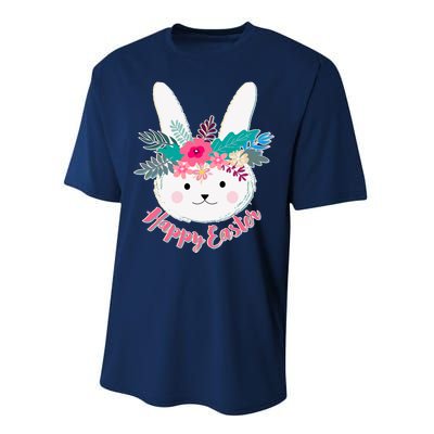 Happy Easter Flower Bunny Performance Sprint T-Shirt