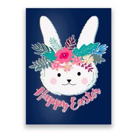 Happy Easter Flower Bunny Poster