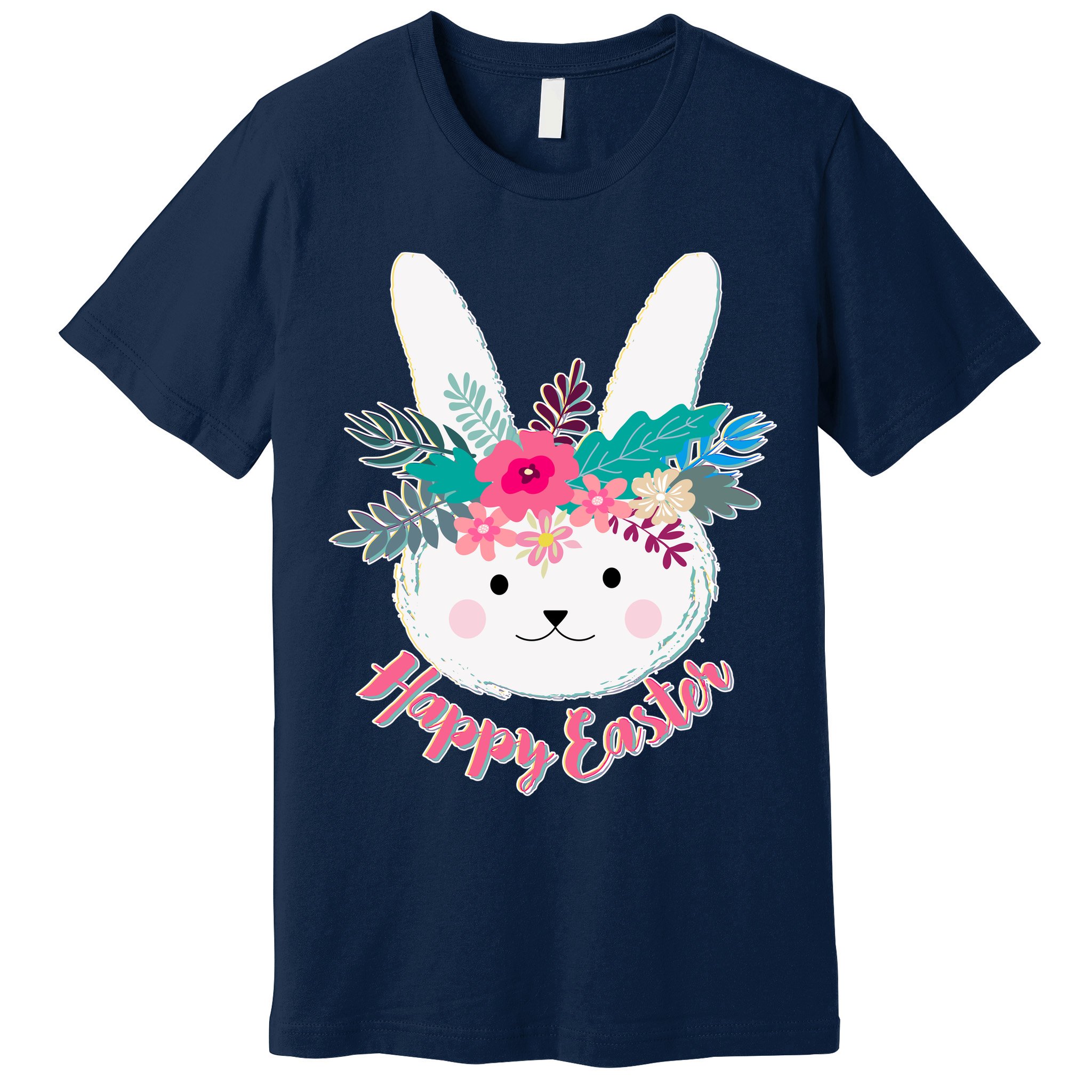 Happy Easter Flower Bunny Premium T-Shirt