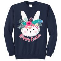 Happy Easter Flower Bunny Tall Sweatshirt