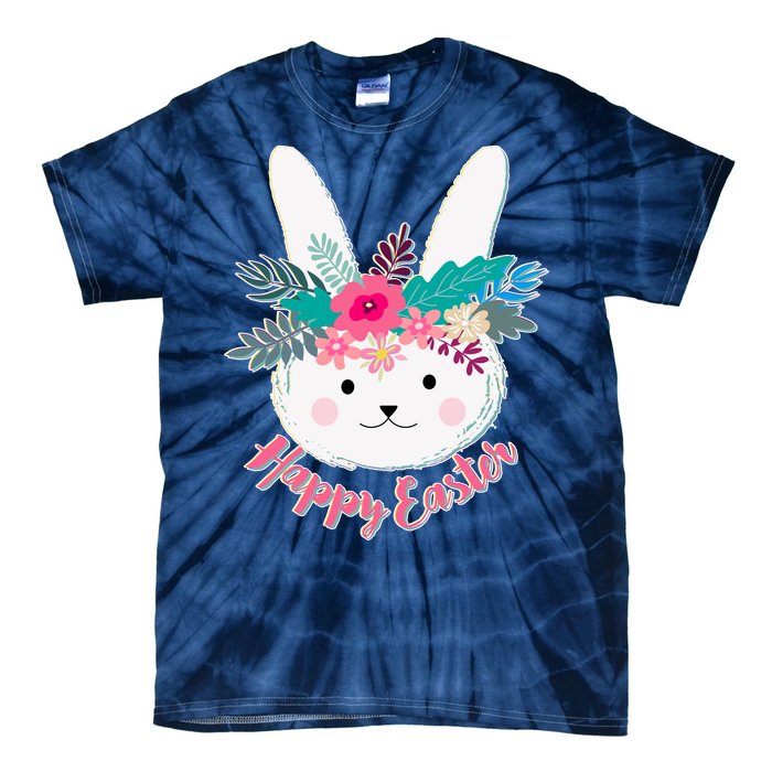 Happy Easter Flower Bunny Tie-Dye T-Shirt