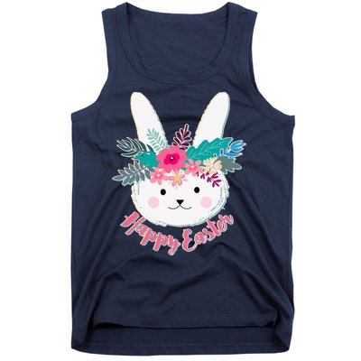 Happy Easter Flower Bunny Tank Top