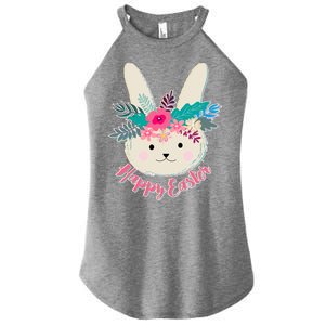 Happy Easter Flower Bunny Women's Perfect Tri Rocker Tank