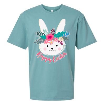 Happy Easter Flower Bunny Sueded Cloud Jersey T-Shirt