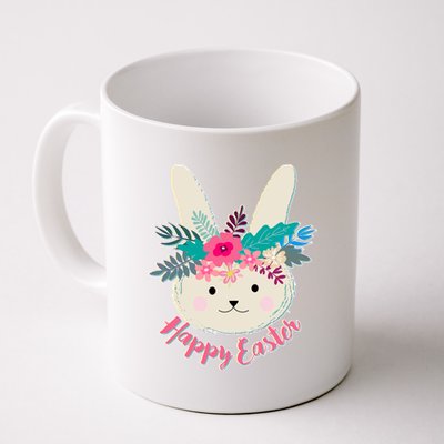 Happy Easter Flower Bunny Coffee Mug