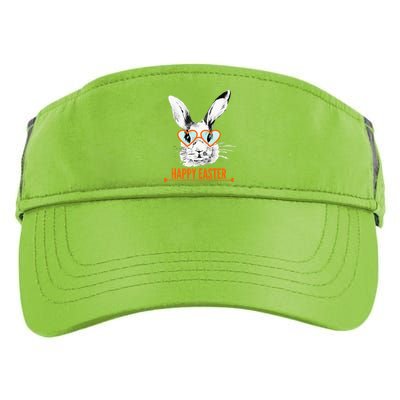 Happy Easter Hipster Bunny Rabbit Adult Drive Performance Visor