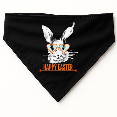 Happy Easter Hipster Bunny Rabbit USA-Made Doggie Bandana