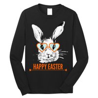 Happy Easter Hipster Bunny Rabbit Long Sleeve Shirt