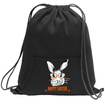 Happy Easter Hipster Bunny Rabbit Sweatshirt Cinch Pack Bag