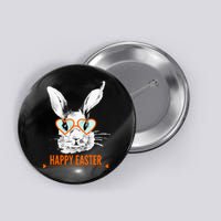 Happy Easter Hipster Bunny Rabbit Button