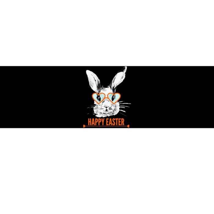 Happy Easter Hipster Bunny Rabbit Bumper Sticker