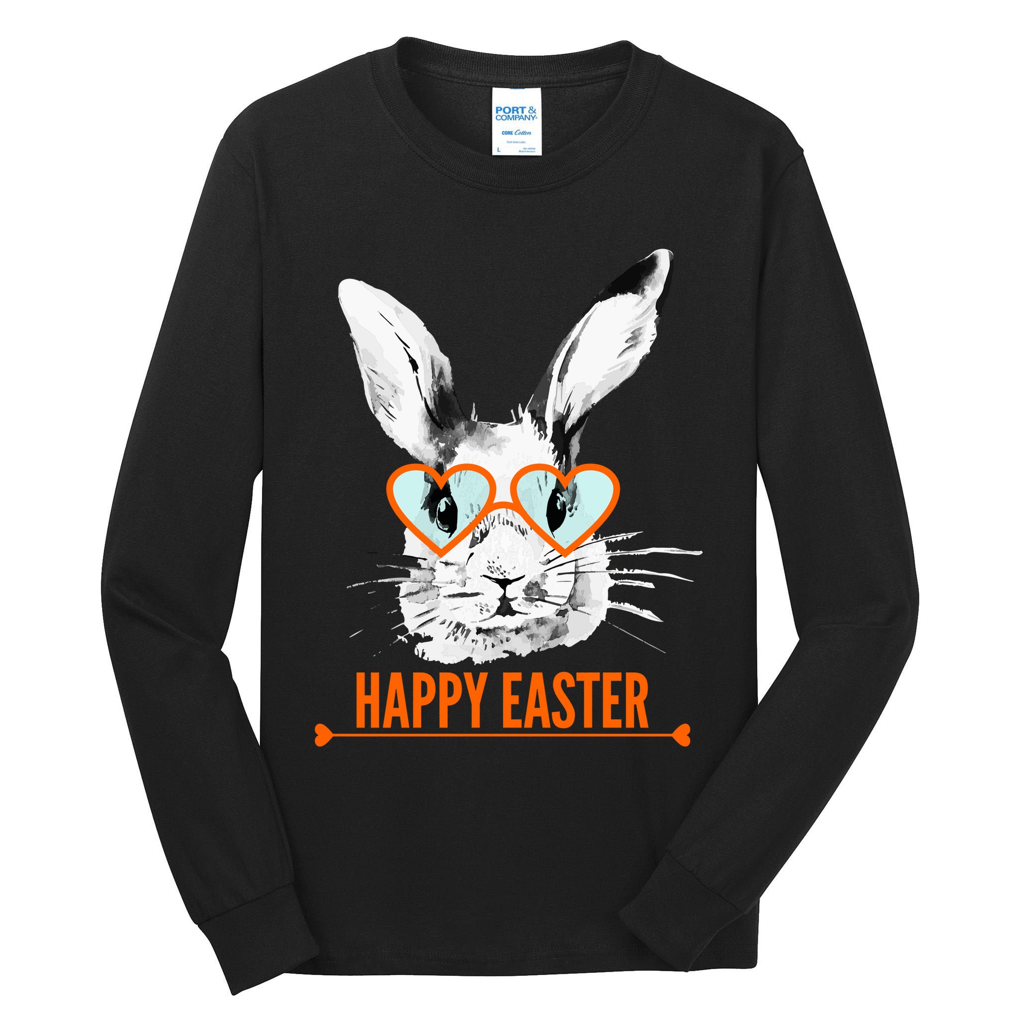 Happy Easter Hipster Bunny Rabbit Tall Long Sleeve T-Shirt