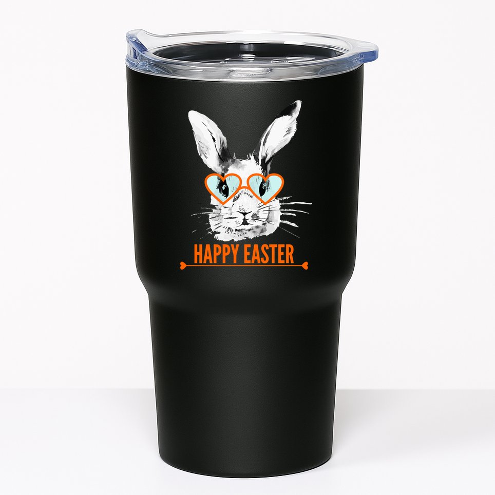 Happy Easter Hipster Bunny Rabbit Tumbler