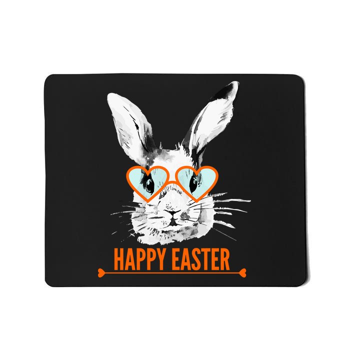 Happy Easter Hipster Bunny Rabbit Mousepad