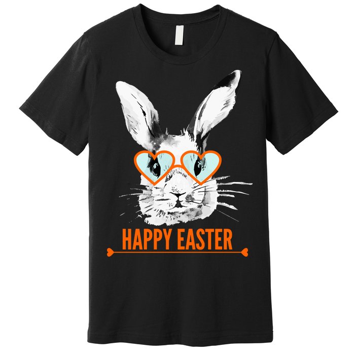 Happy Easter Hipster Bunny Rabbit Premium T-Shirt