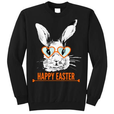 Happy Easter Hipster Bunny Rabbit Tall Sweatshirt