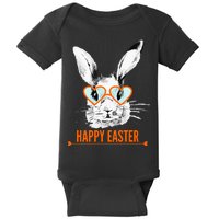 Happy Easter Hipster Bunny Rabbit Baby Bodysuit