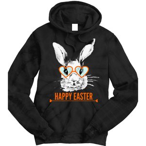 Happy Easter Hipster Bunny Rabbit Tie Dye Hoodie