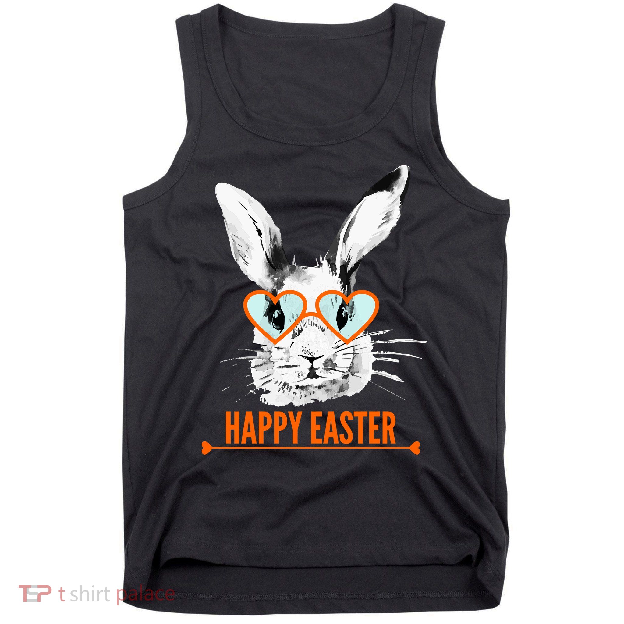 Happy Easter Hipster Bunny Rabbit Tank Top