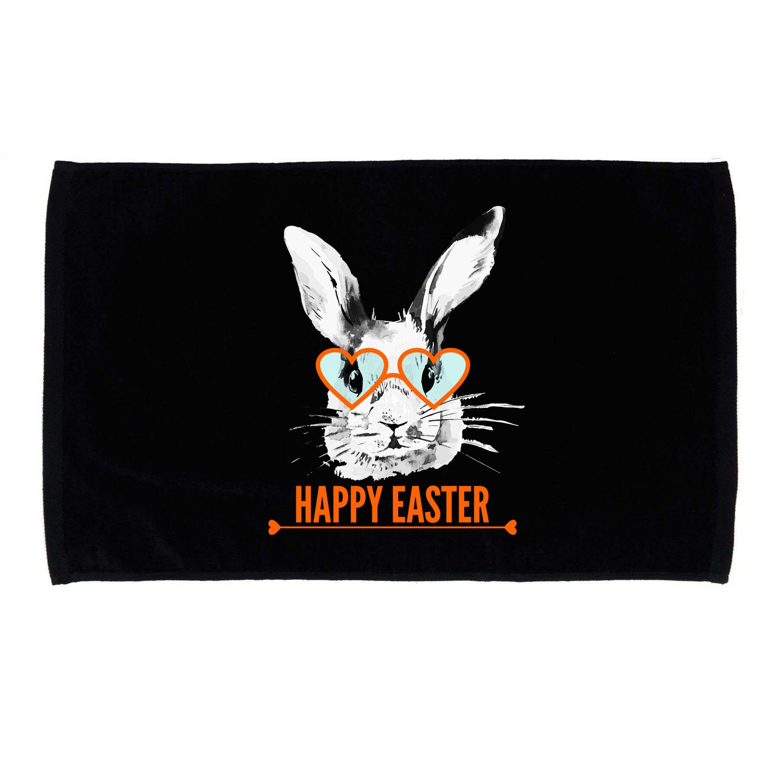 Happy Easter Hipster Bunny Rabbit Microfiber Hand Towel