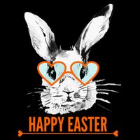 Happy Easter Hipster Bunny Rabbit Valucap Bio-Washed Visor